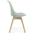 Gina design szék, zsálya ülőlap, tölgy láb