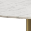 Corby étkezőasztal, fehér márvány, 105 cm