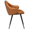 Manta design szék, vintage világos barna műbőr