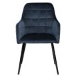 Embrace design karfás szék, kék bársony