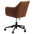 Flora irodai design szék, barna textilbőr