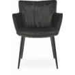 Join design karfás szék, fekete velúr