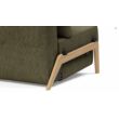 Cubed 160 ágyazható kanapé, zöld kordbársony, tölgy láb