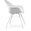 Copenhagen kerti szék, fehér, fehér fém láb