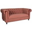 Chester kanapé, rózsaszín bársony