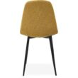 Timon design szék, okkersárga bouclé, fekete fém láb