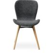 Batilda design szék, szürke bouclé, olajozott tölgy láb