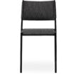 Loop design szék, fekete fonat, fekete fém láb