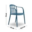 Portio kerti szék, kék