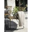 Branco kerti szék, okkersárga, feketére festett fém láb