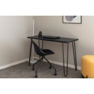 Work irodai szék, fekete, fekete fém láb