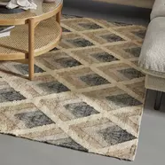 Juska szőnyeg, 170x240cm, fekete-fehér