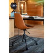 Franky irodai design szék, barna textilbőr