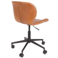 OMG irodai design szék, barna textilbőr