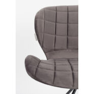 OMG design szék, szürke bársony