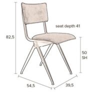 New Willow design szék, barna