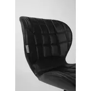 OMG LL design szék, fekete textilbőr
