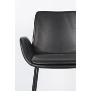 Brit LL design karfás szék, fekete
