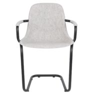 Thirsty design karfás szék, szürke