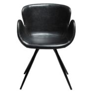 Gaia design karfás szék, fekete textilbőr
