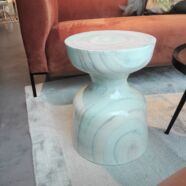 Enamel márvány asztalka, rose, 36x46cm