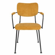 Benson karfás design szék, okkersárga