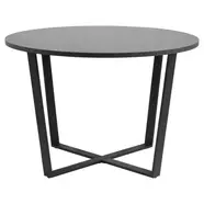 Amble étkezőasztal, fekete márvány mintás, fekete láb, 110 cm