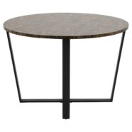 Amble étkezőasztal, barna márvány mintás, fekete láb, 110 cm