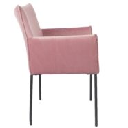 Dion design karfás szék, pink bársony