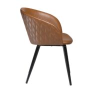 Dual design karfás szék, vintage világosbarna textilbőr