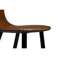 Dolphin design bárszék, vintage barna textilbőr