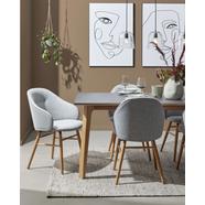 Ashton design karfás szék, világosszürke szövet
