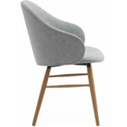 Ashton design karfás szék, világosszürke szövet