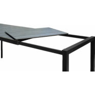 Concorde XL kerti asztal, FSC szürke asztallap, fekete aluminium láb