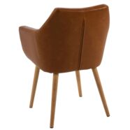 Flora design karfás szék, brandy textilbőr