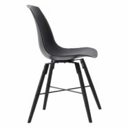 Jila design szék, fekete műanyag, fekete láb