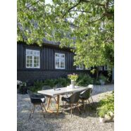 Copenhagen kerti szék, fekete, eukaliptusz láb