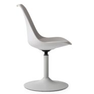 Viva design szék, fehér textilbőr