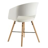Cai design karfás szék, fehér műanyag