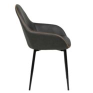 Candis design szék, sötétszürke textilbőr