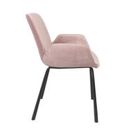 BRIT design karfás szék, rózsaszín bársony