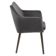 Flora design szék, sötétszürke bársony