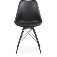 Maze design szék, fekete műanyag, fekete láb