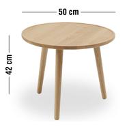 Gisla dohányzóasztal, D50 cm, olajozott tölgy