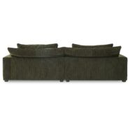 Heaven XL 3 személyes kanapé, zöld kordbársony