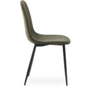 Timon design szék, zöld kordbársony, fekete fém láb