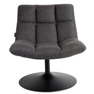 Bar lounge fotel, sötétszürke szövet