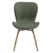 Batilda design szék, zöld szövet
