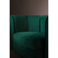 Flower fotel, sötétzöld bársony