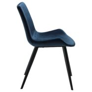 Hype design szék, sötétkék bársony